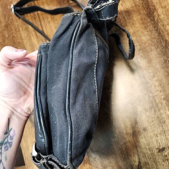 Fossil Lizette leather/canvas messenger bag - Picture 7 of 10